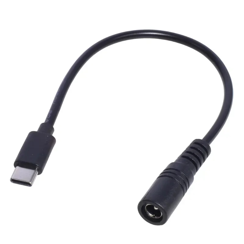 DC Type-c Female To 5.5*2.1 Female Cables 5521 Power Jack DC Power Conector 5.5x2.1 Adapter USB Type C Converter. 