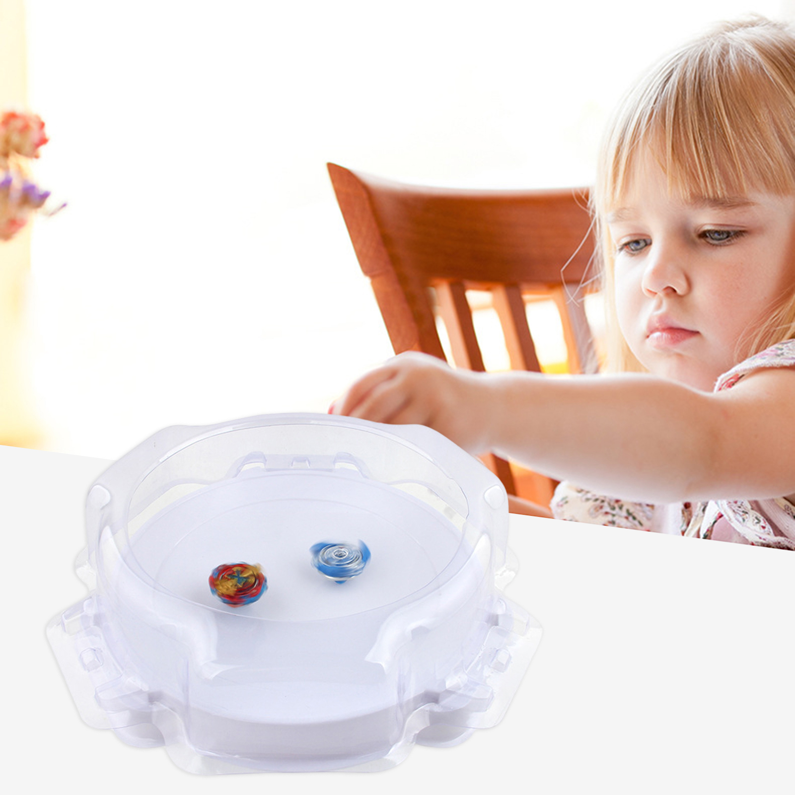 Spinning Top Stadium Clear Plastic Spinning Top Battle Board Stadium for Kids Heavy Duty Bowl-shape Multiplayer Gyro Spinner Toy Training Field Favorite 2-3 Player Spinning Top Board. 