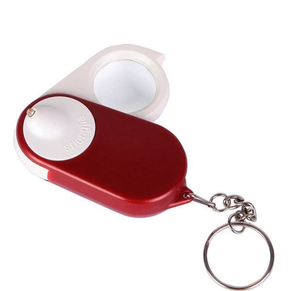 Folding Pocket Magnifying Glass With Keyring. 