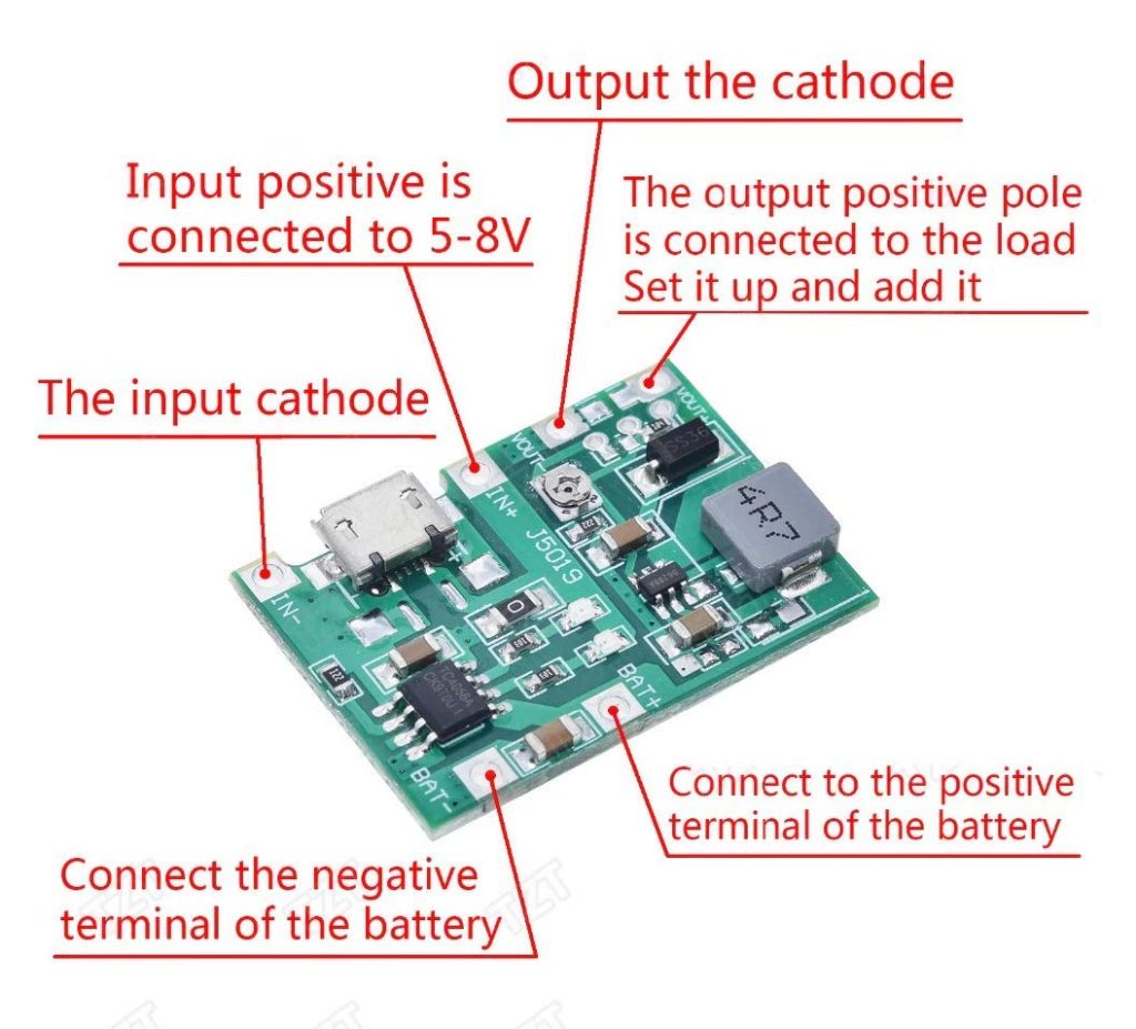 J5019 -T4056 HW-357 Boost Module DC-DC Step Up Adjustable UPS 4.5-8V To 3.7-27V 1A-18650 AAA AA Battery Charger TP4056 Module. 