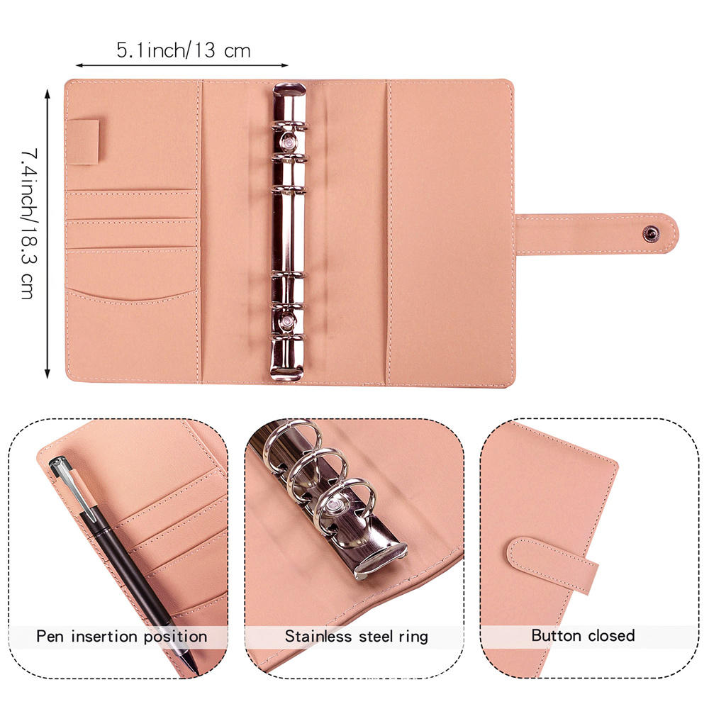 Binder Handbook Zipper Bag Notebook Budget Handbook A6 Book. 
