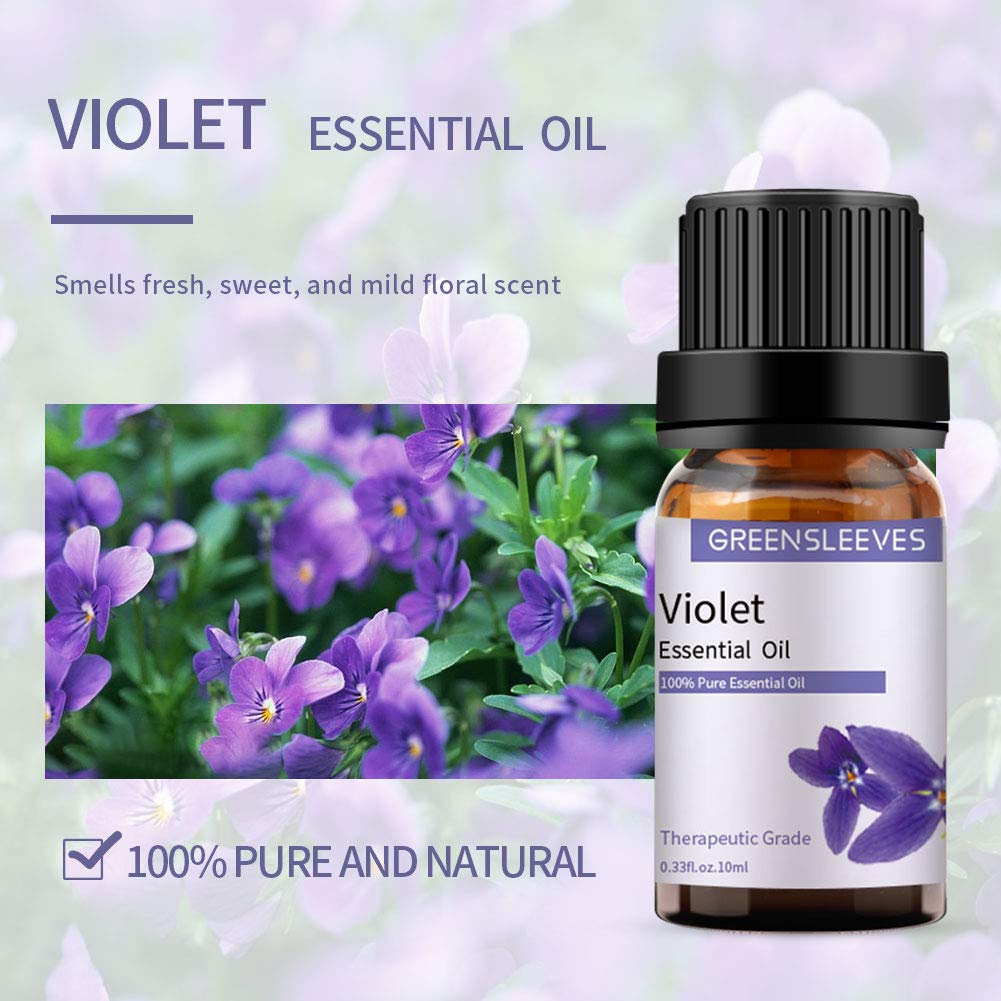 Violet Essential Oil Set, Pure Violet Aromatherapy Oils for Diffuser, Humidifier - 10ml