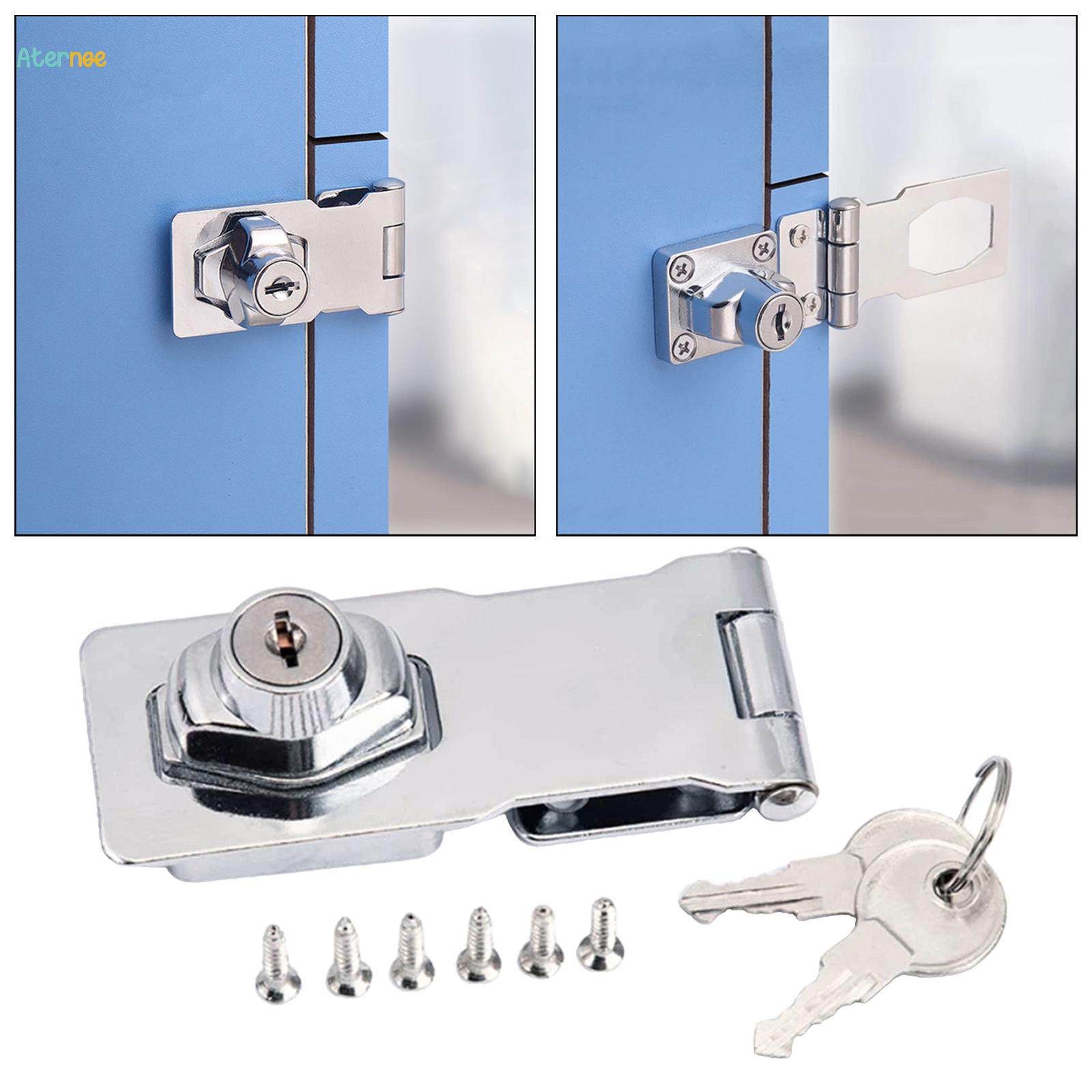 Twist Knob Keyed Locking Hasp, Cabinet Locks with Keys, Universal Easy Installation Hasp Lock, Tool Box Locks Cabinet Knob Lock for Cupboard. 