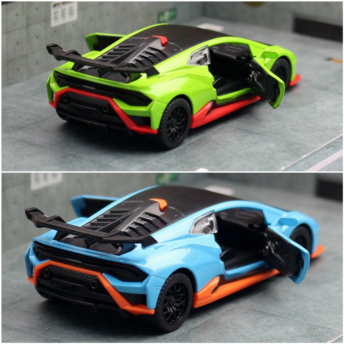 1/40 Lamborghini Huracan STO Super Racing Toy Car For Children CCA Diecast Metal Miniature Model Pull Back Collection Gift Boys. 
