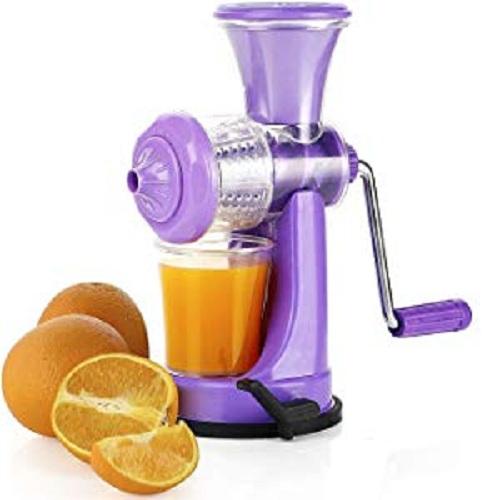 Manual Hand Fruit & Vegetable Juicer with Steel Handle (Purpel). 