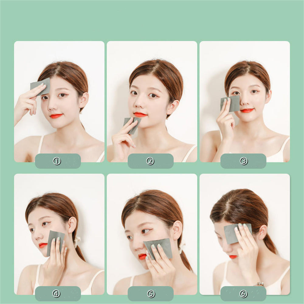 Individually packed Facial blotting paper Eco-friendly Compact size 100 pieces Oil absorbing sheets Portable Fragrance-free. 