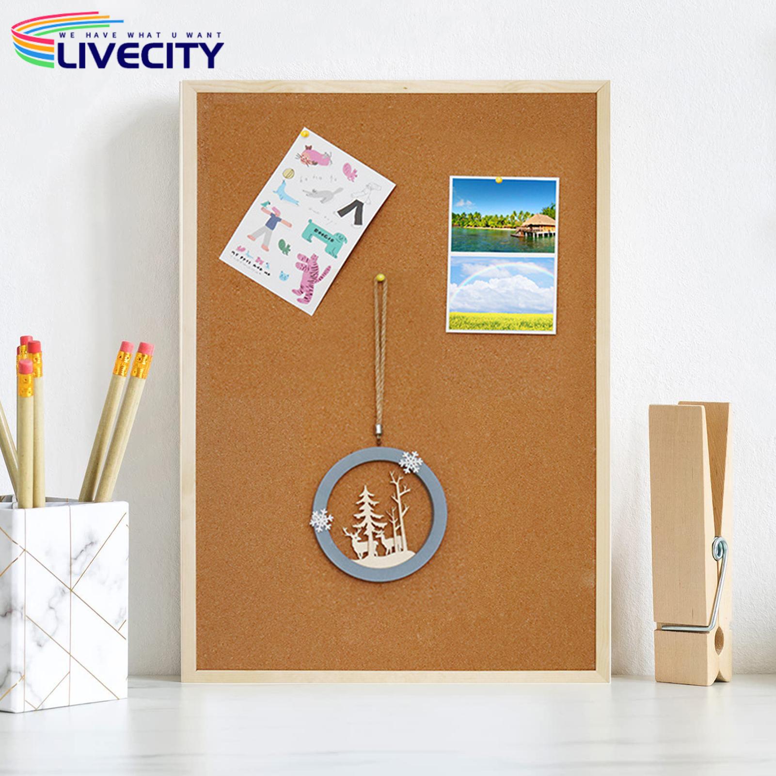 Durable Cork Board with Wood Frame Versatile Cork Board for Notes Pictures Memos Durable Wood Frame Ideal for Home Office Use Wood Frame Cork Board. 