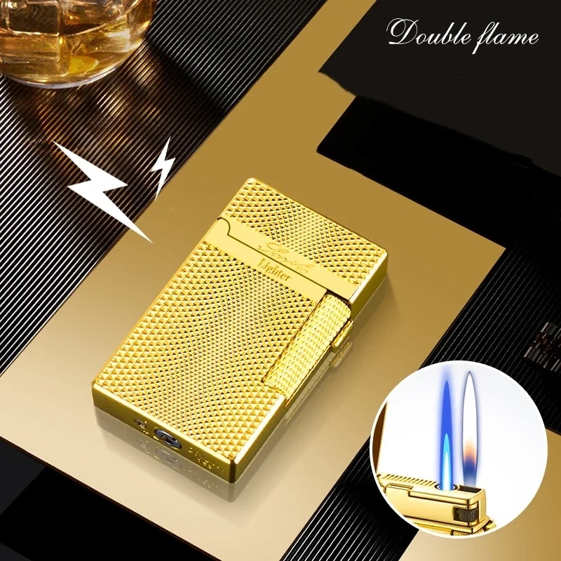 Unusual Lighters Cigarette Lighter Metal Windproof Torch Gas Lighter Flint Smoking Accessory Butane Gadgets for Men Gift Lighter. 