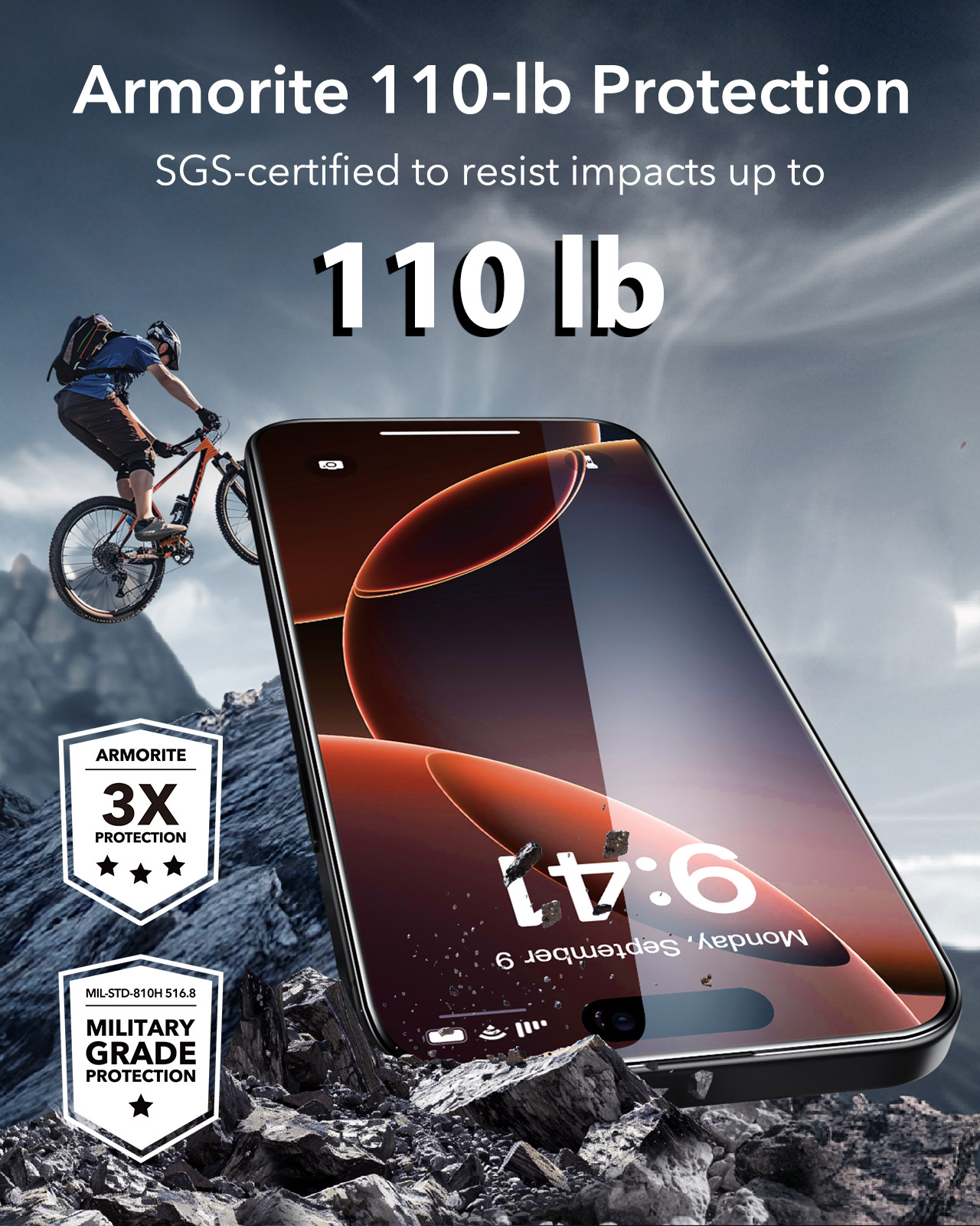 iPhone 16 Pro Max Screen Protector, ESR Armorite Screen Protector for iPhone 16 Pro Max- 1 Pack. 