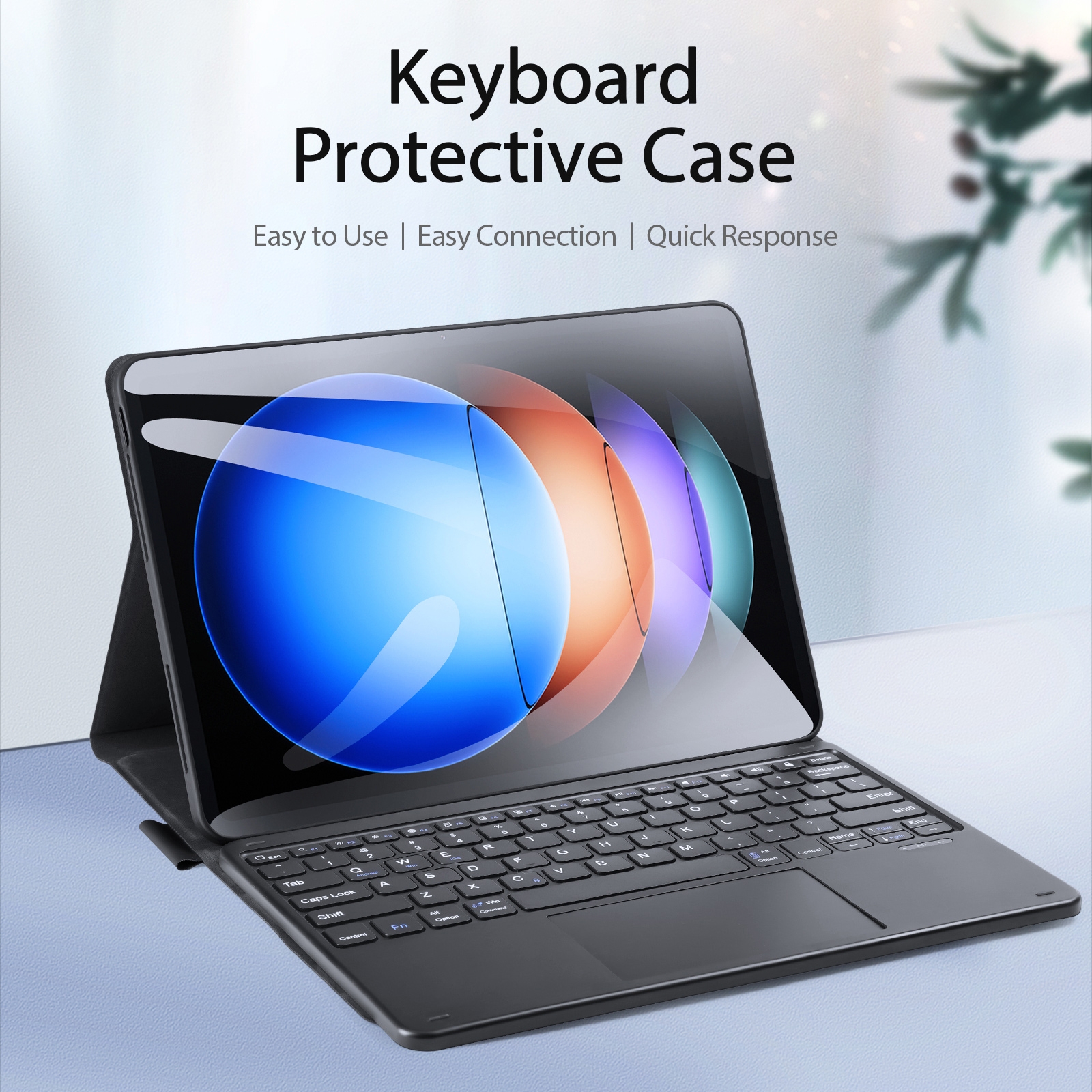 DUX DUCIS TK Series Bluetooth Keyboard Leather Case with Touchpad For Xiaomi Pad 6S Pro. 