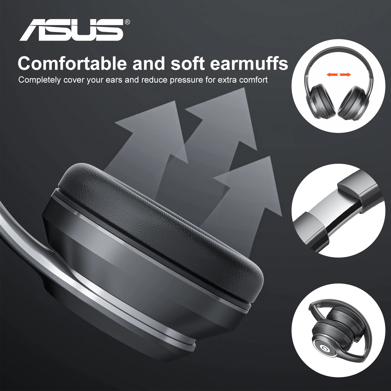 ASUS Wireless D96 Bluetooth Headset Gaming Ultra Low Latency Long Life Volume Control 5.3 Chip. 