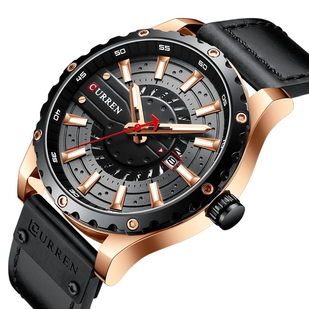 Indispensable -CURREN 8374 Luxury Fashion Casual Sport Watches for Men Leather Wrist Watch Man Clock Fashion Men Wristwatch- Innovative