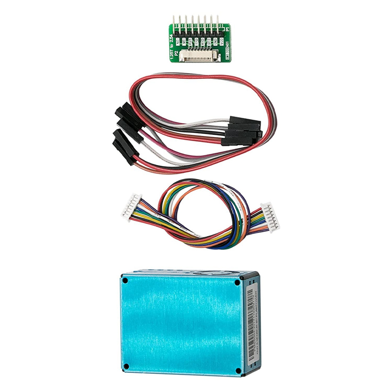 pm2.5 sensor-1x PMS5003 Digital Particle Sensor
1x G5 Switch Board
1x Cable for Arduino
1x Cable for Sensor-blue. 