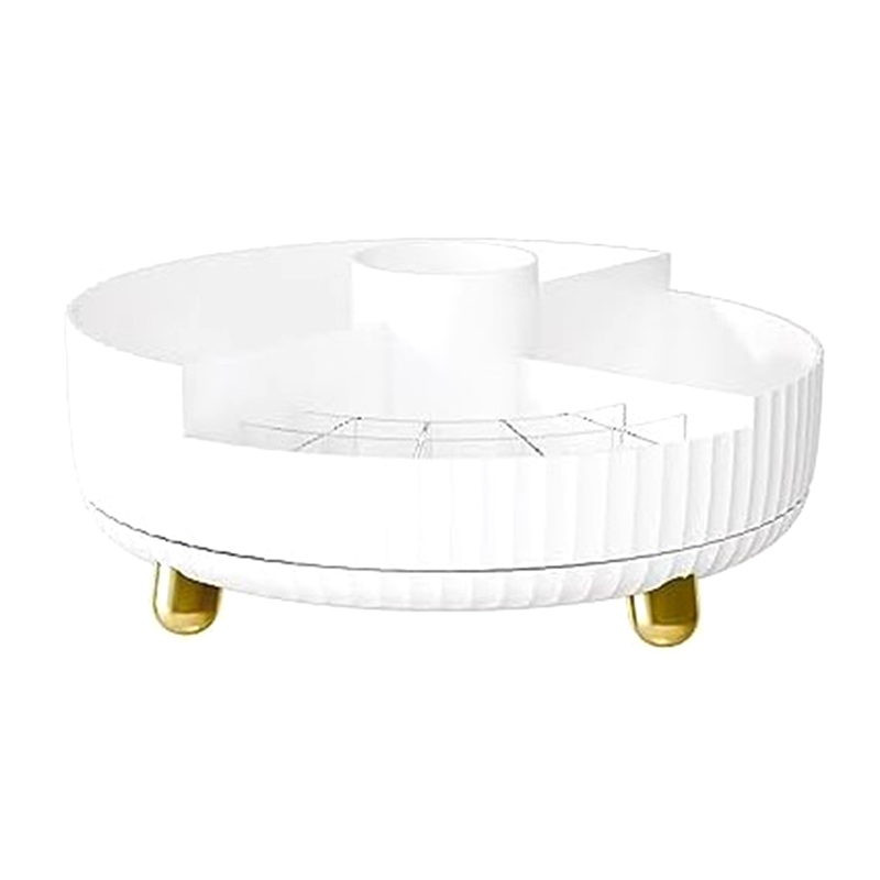 Rotating Makeup Organizer for Vanity - Bathroom Organizer and Lazy Organizer for Cosmetics Perfume Organizer Storage 28 X 10.5cm B