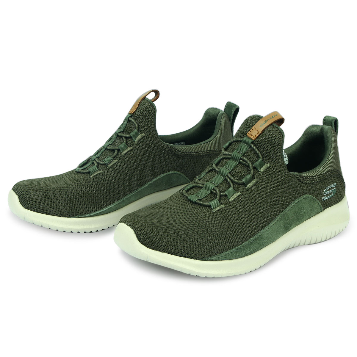 skechers memory foam olive