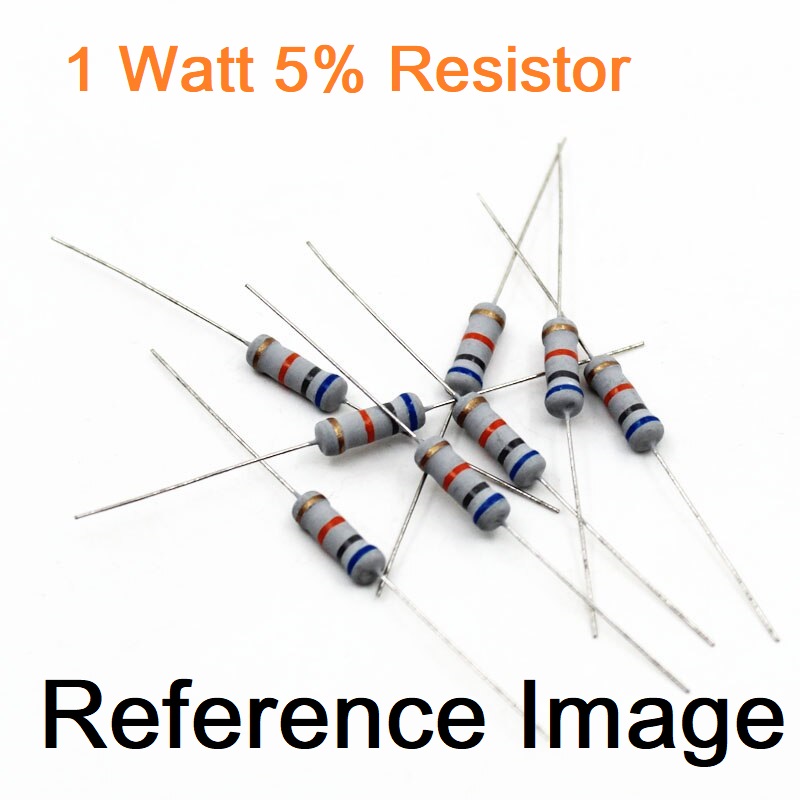 25Pcs- 1Watt 1.5K Ohm Resistor 1W 1.5K Ohm Metal Film Resistor 1.5K Ohm 1 Watt Metal Oxide Film Resistor Axial Leads 1.5K Ohm ±5% Tolerance 2 Pin Leads. 
