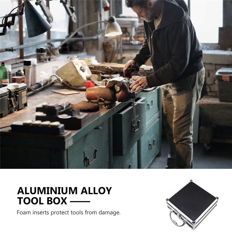 Aluminum Alloy Toolbox Accessories Storage Box Practical Aluminum Suitcase Small Toolbox Storage Box Durable Easy to Use Easy to Store