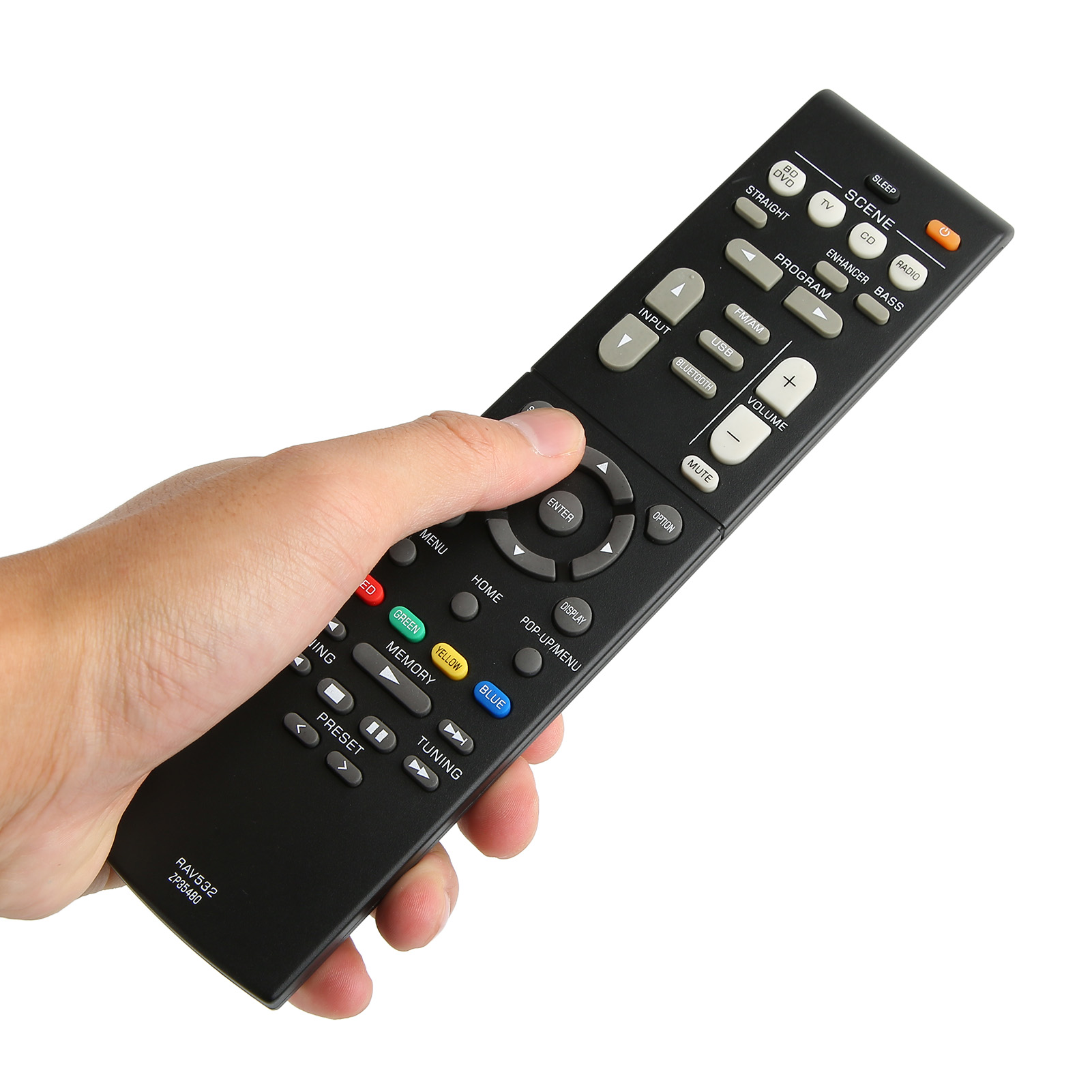 RAV532 ZP35480 Replacement Remote Control Compatible for RX V383 R383BL V379 HTR 3068 RXV383 Receiver. 
