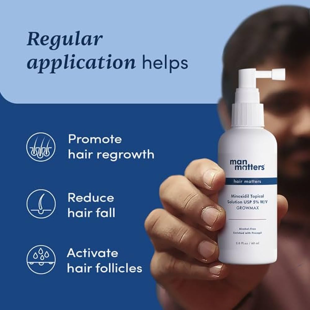 man matters GROWMAX Minoxidil 5% Solution With procapil (60 ml)