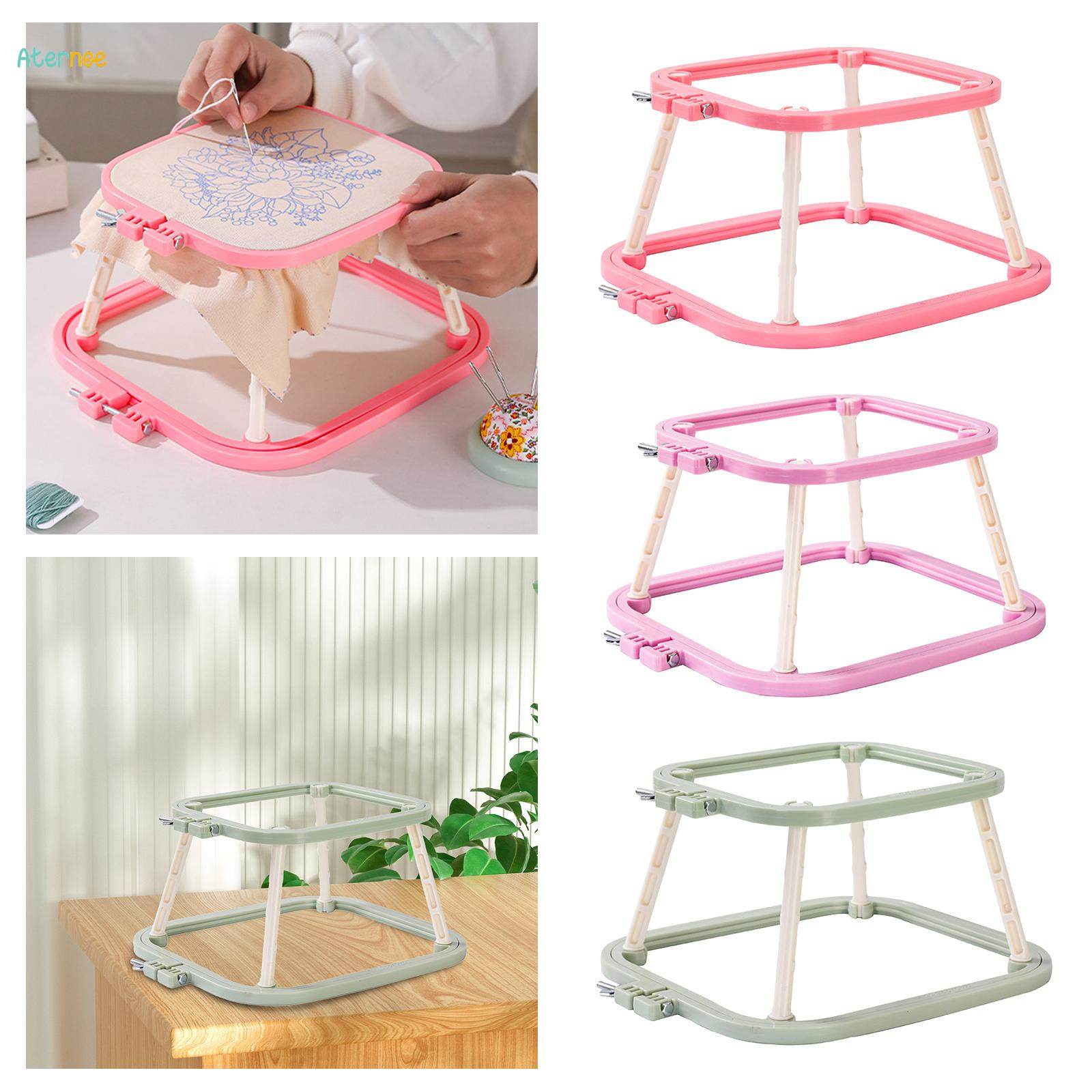 Cross Stitch Rack Sewing Stitching Double Layer Embroidery Frame Lap Stand. 