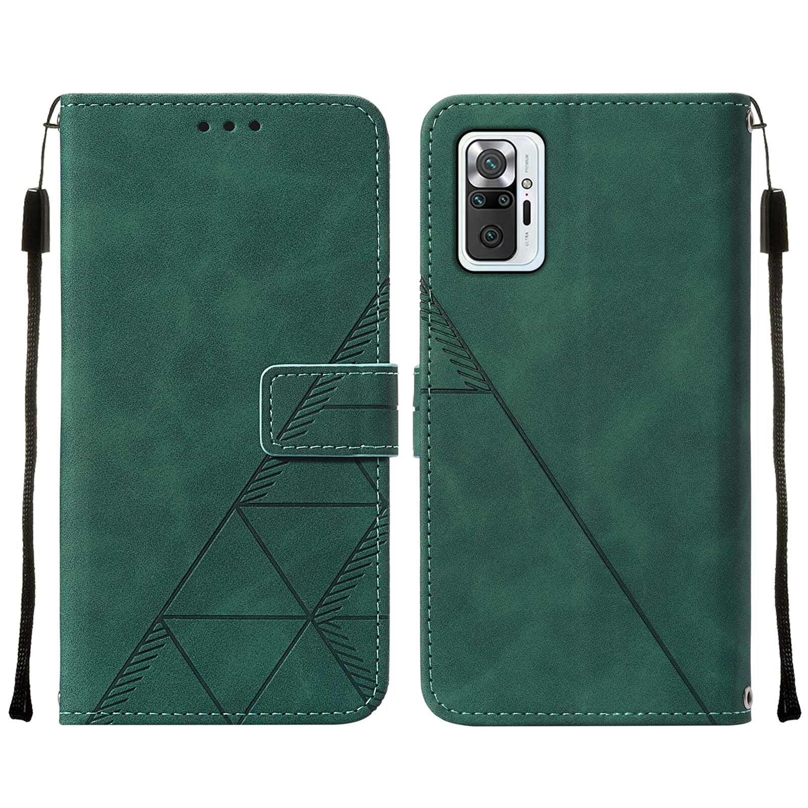 lthmy for Xiaomi Redmi Note 10 Pro / 10 Pro Max case slim Embossed PU Leather Flip Stand Wallet Card Slots Cover