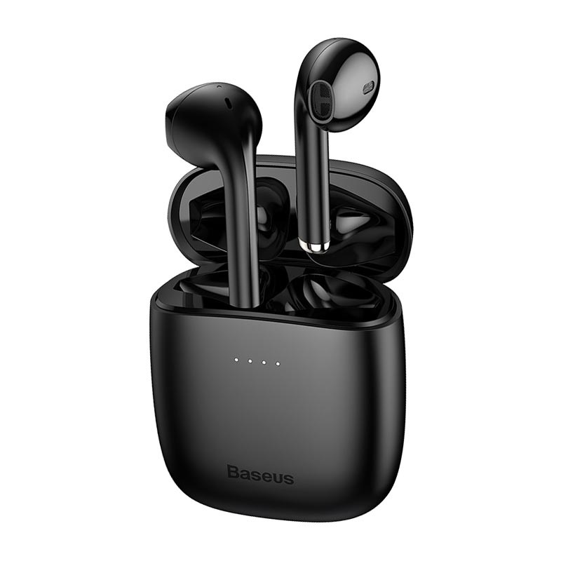 Baseus Encok W04 Pro TWS Bluetooth True Wireless Stereo Earbuds with Wireless Charging - Black. 