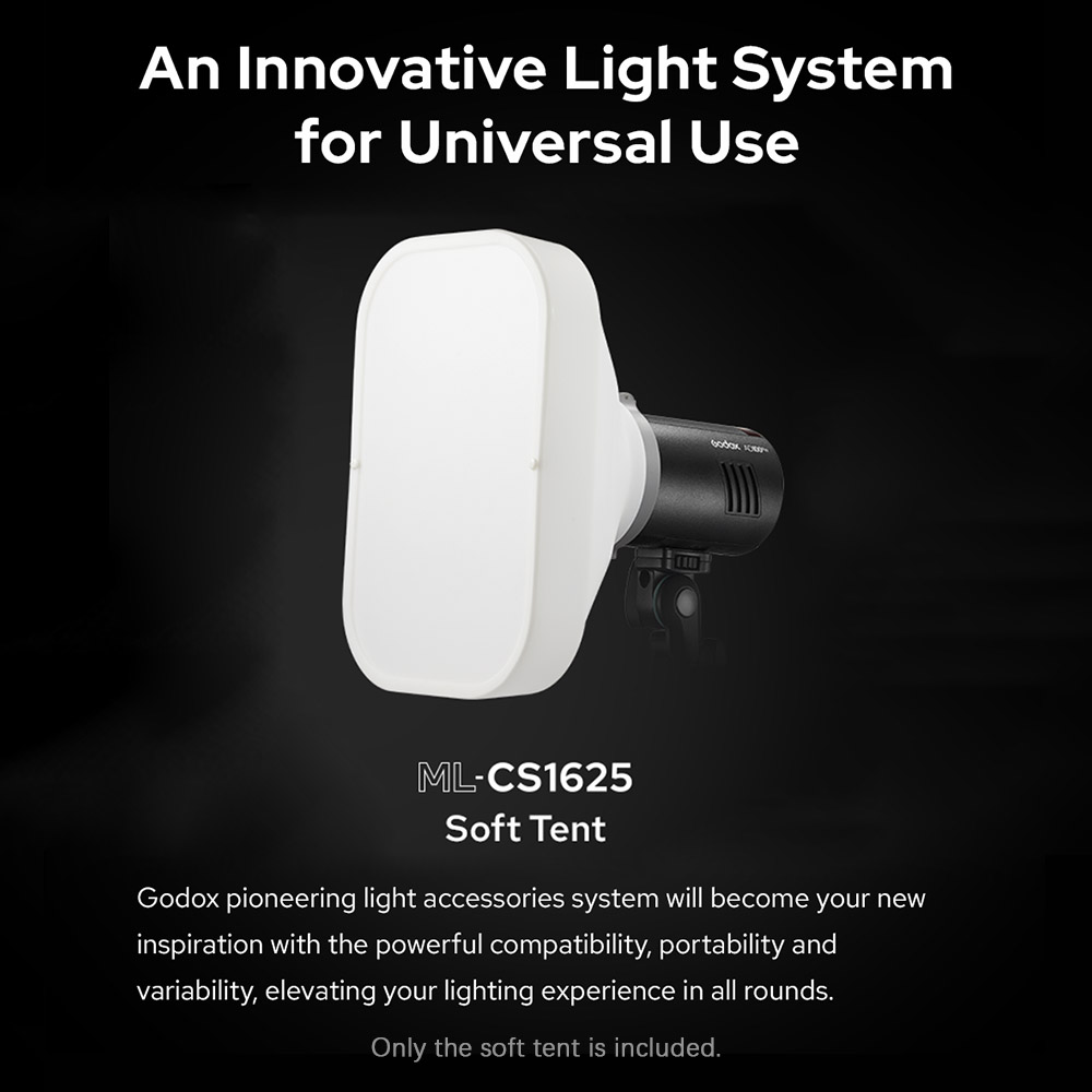 Godox ML-CS1625/ML-CD15 Soft Tent Kit 3 Adapters for Photography Light Flash Studio Photography Portrait Fill light Accessories. 