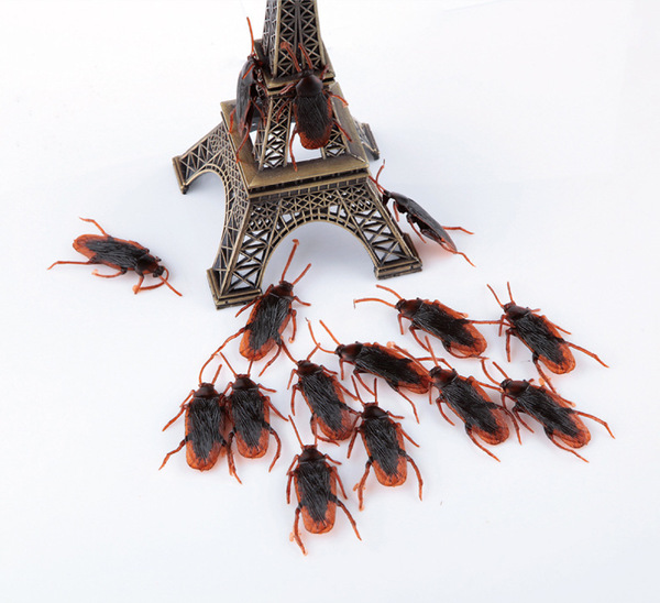Cockroach 5 pcs Realistic Insect Prank Funny Toys Simulation Insect Toy Chinese Silicone Soft Simulation Plastic Cockroach Toy Realistic