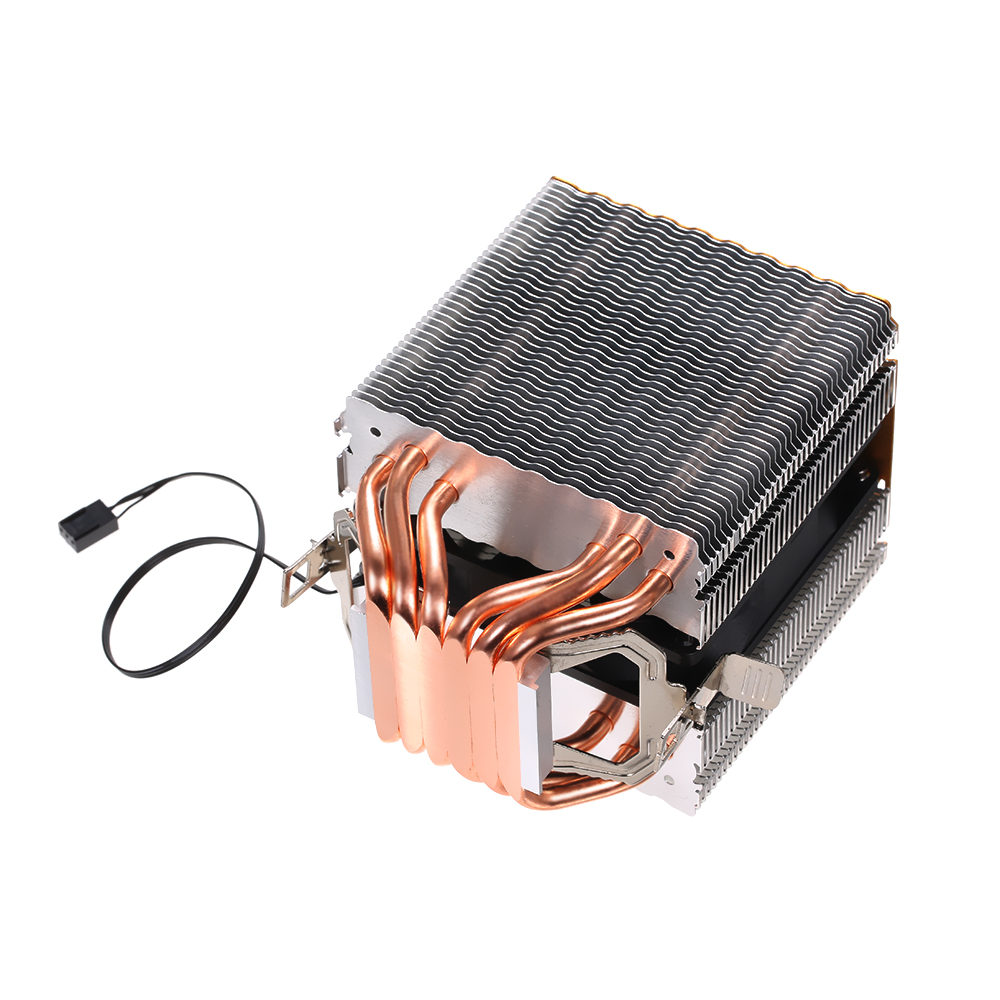 Hydraulic CPU Cooler Heatpipe Fans Quiet Heatsink Radiator Replacement for Intel Core AMD Sempron Platform with Blue Light. 