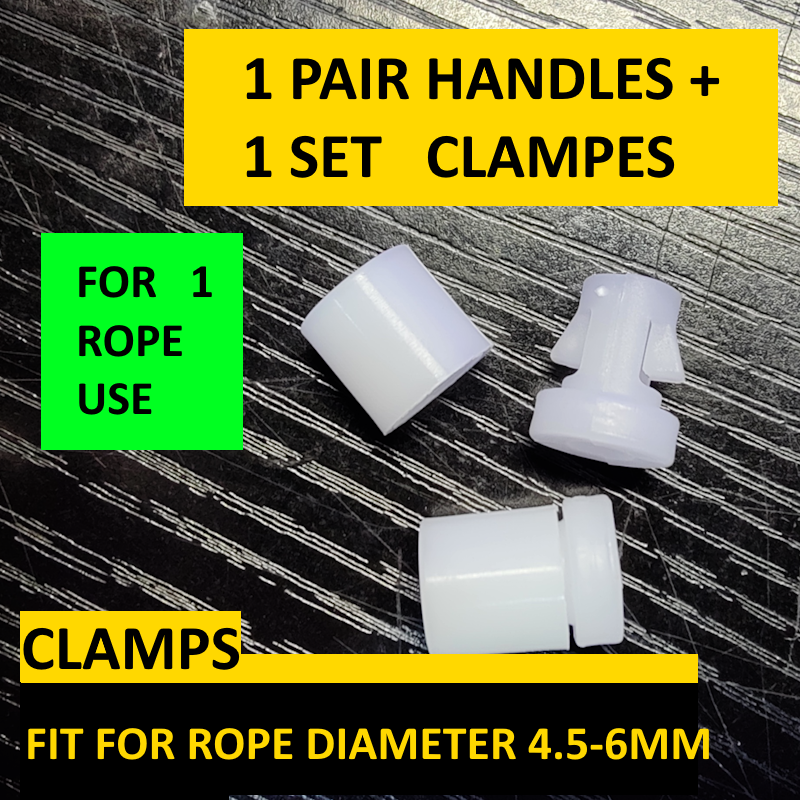 CC LCC Spare Handle jump rope DIY part accessories 15cm length 1 pair handles with clamps 5mm 6mm suitable PVC speed rope. 