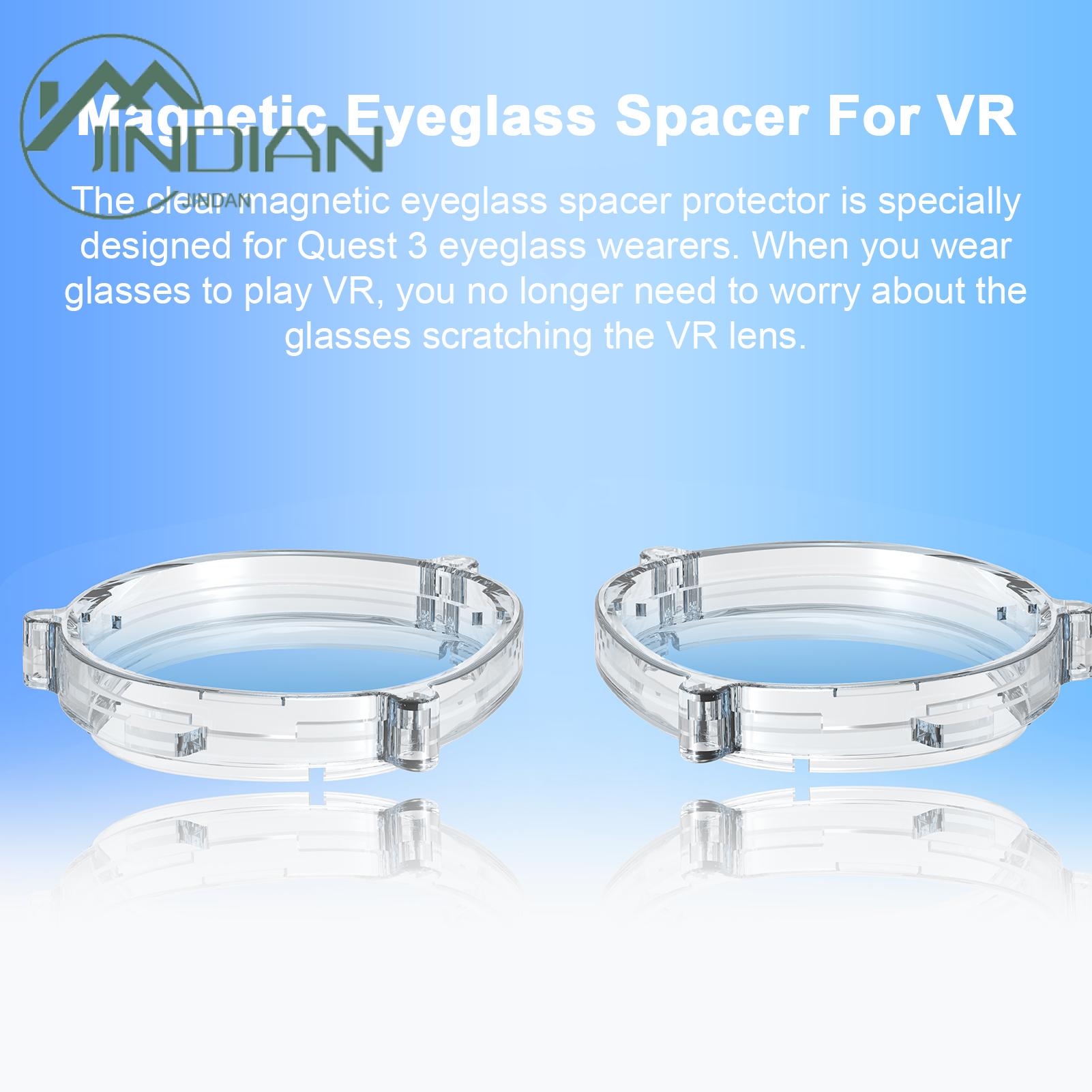 Magnetic Eyeglass Spacer for Vr Meta Quest 3 Magnetic Vr Glasses Frame Easy Install Durable Bumper Magnetic Vr Lens Frame
