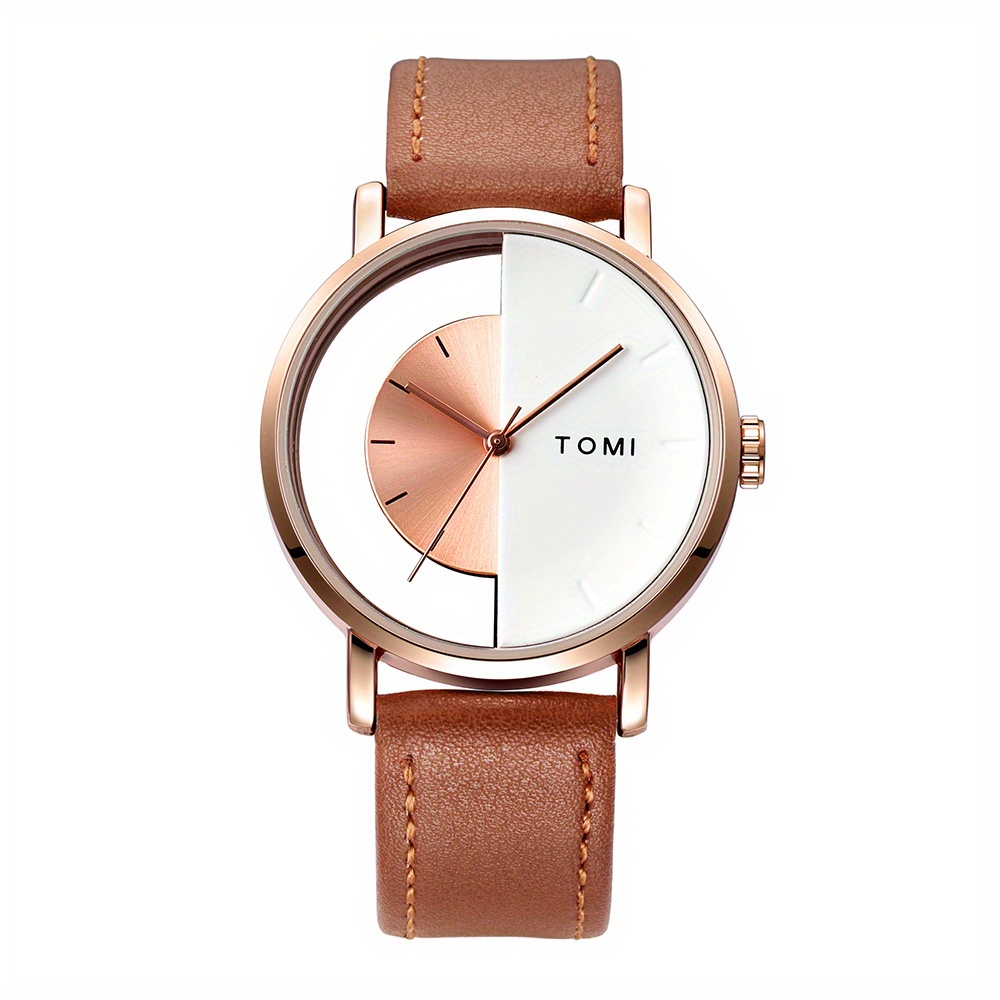 【Simple 3C】(NEW)1pc Men's TOMI Hollow Design See Through Watch Casual Fashion Men's Hollow Watch