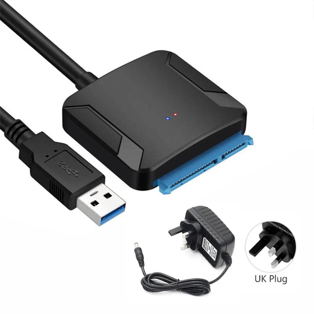 Superman Ruoias SATA to USB 3.0 Adapter Cable for 3.5/2.5 Inch SSD HDD SATA III Hard Drive Disk Converter Support UASP with 12V Power Adapter. 