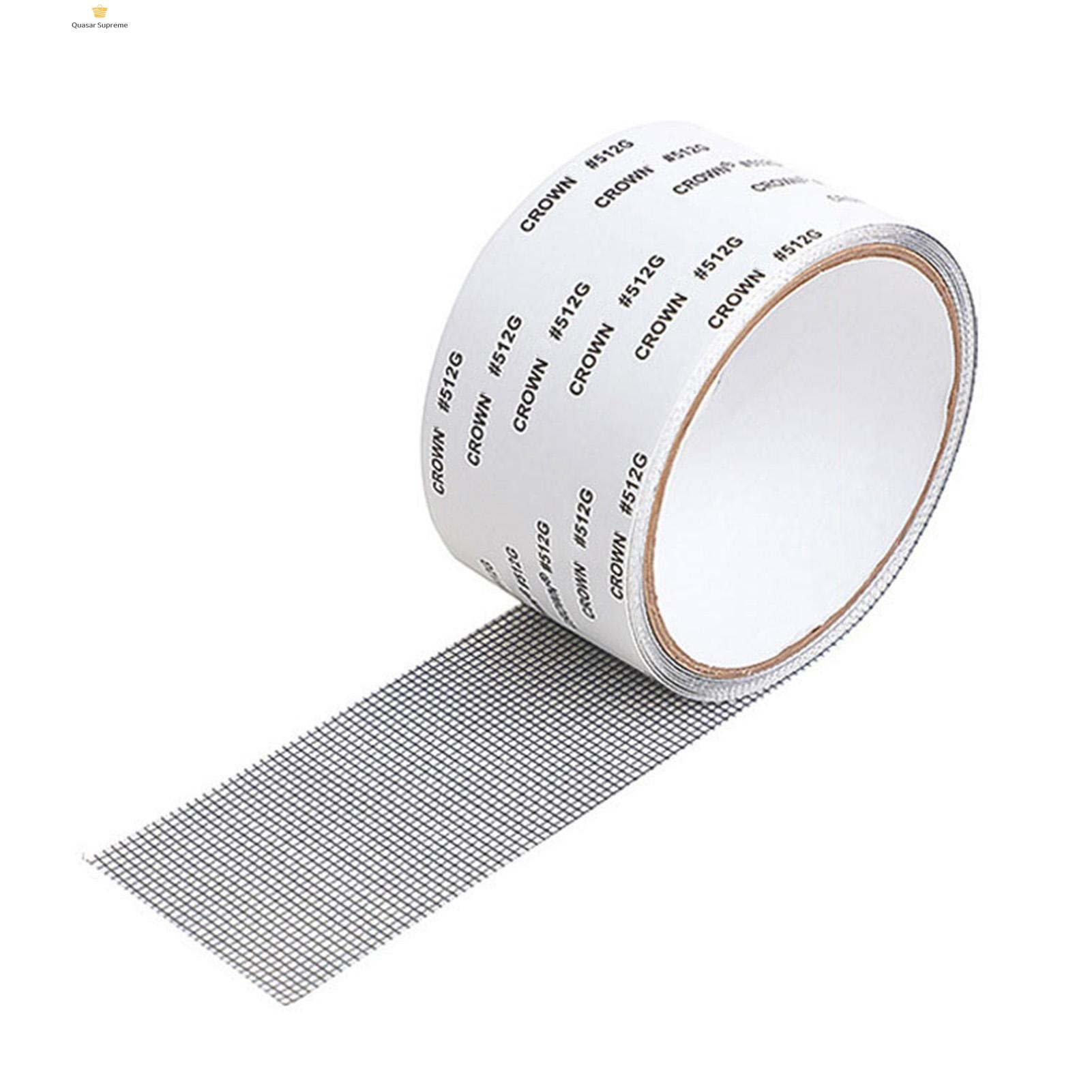 Quasar Adhesive Screen Repair Strong Adhesive Fiberglass Screen Repair Tape for Window Door Tent Nets Rv Screens Easy Diy Fix Tear-resistant Mesh Tape Window Screen Repair