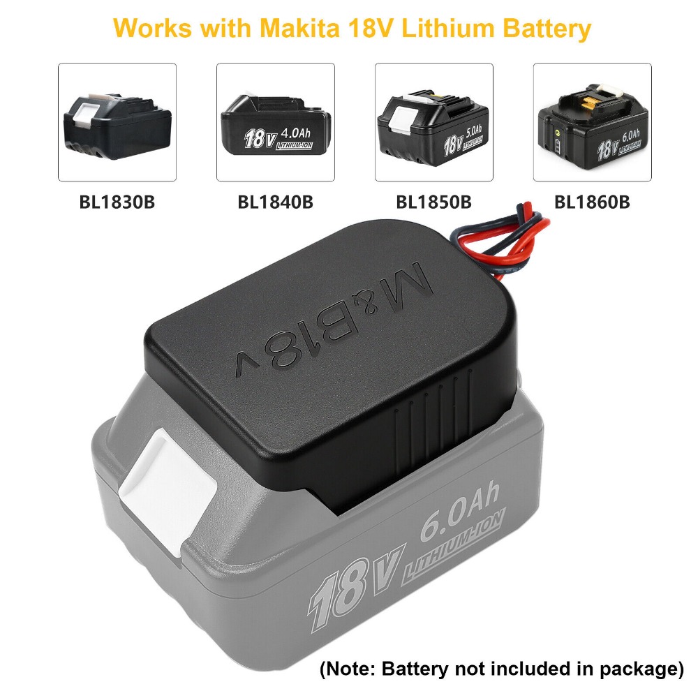 Power Wheels Adapter for Makita 18V Battery Conversion Kit with Fuse Wire Connector Compatible with Peg-Perego 12V. 