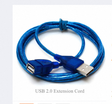 USB 2.0 Extension Extender Cable A Male to Female Cord Adapter 1.5M