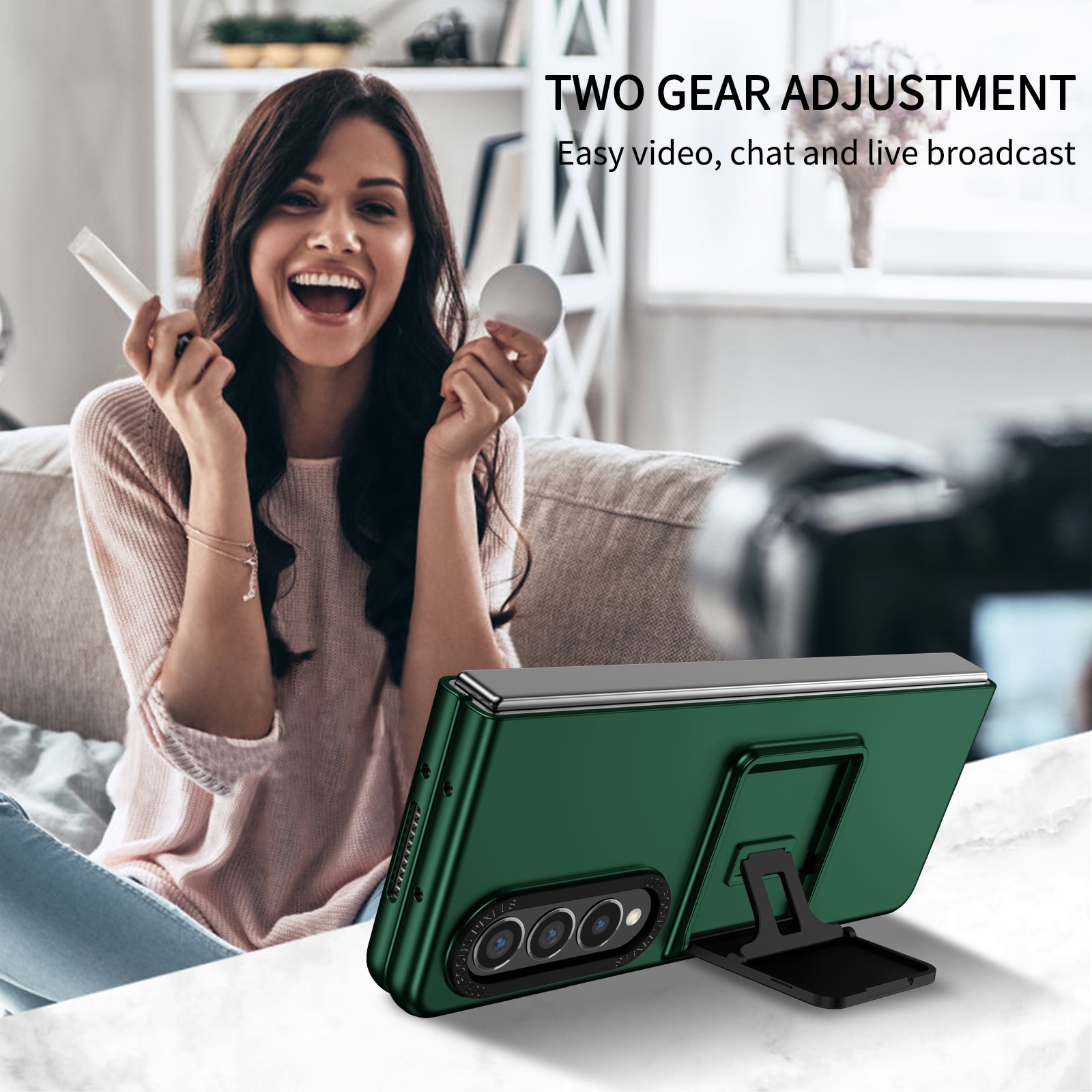 【2023NEW】Anti-Sweat Folding Stand Phone Case for Samsung Galaxy Z Fold 4 Fold4 Fold3 Fold 3 5G Zfold4 Zfold3 Hard PC Shockproof Capa. 