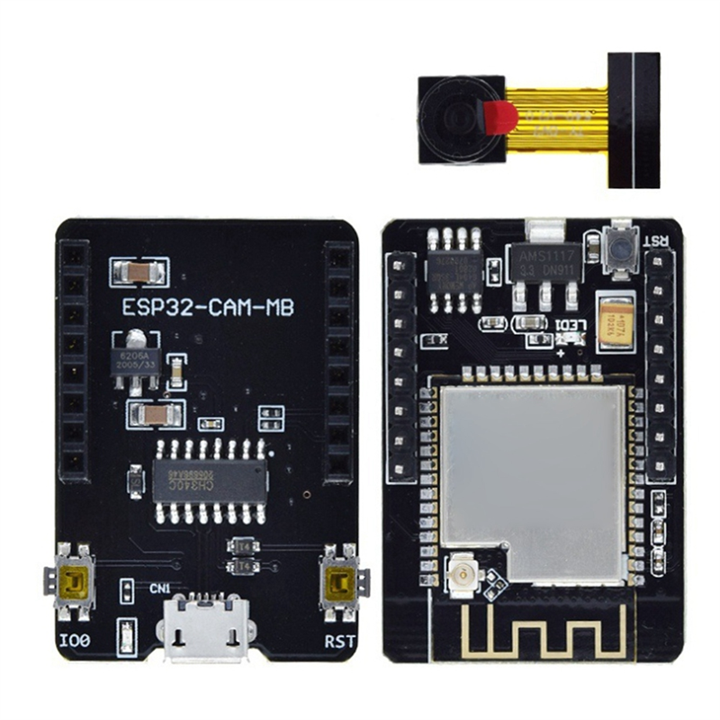 ESP32-CAM-MB WIFI Bluetooth Development Board with OV2640 Camera Micro-USB Connection to Serial. 