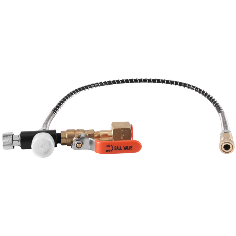 Charging Valve Connector, Carbon Dioxide Inflation Connector M11X1 Thread Quick Connect Adapter W21.8-14. 