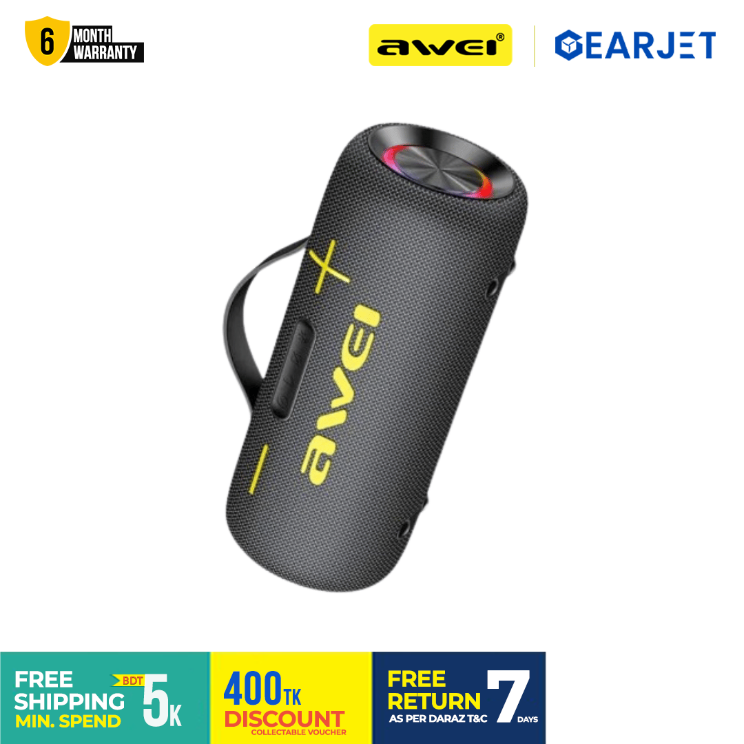 Awei KA10 Wireless Bluetooth Speaker RGB Outdoor Speaker Bass 60W BT 5.3 Portable Speaker. 