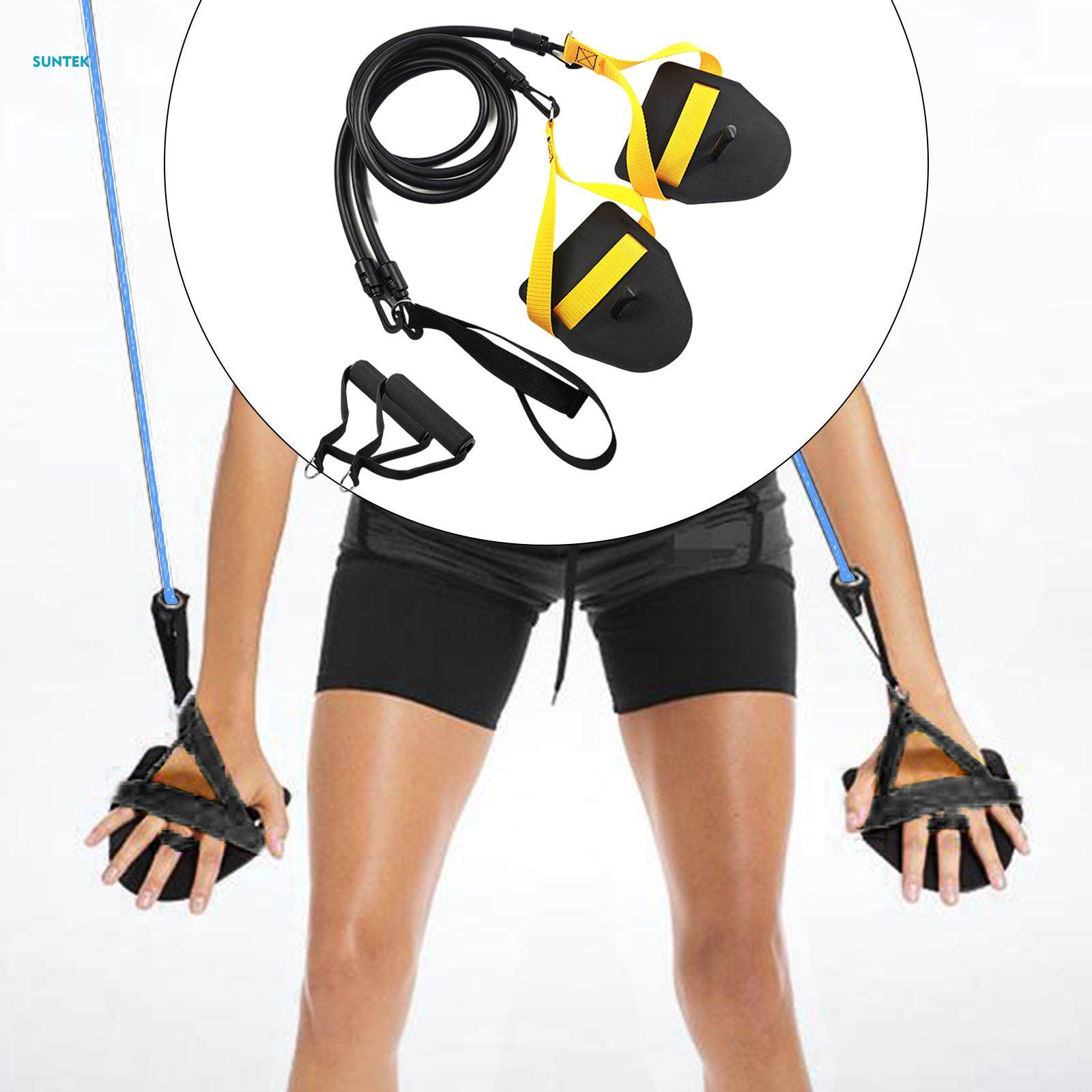 Swimming Arm Trainer Strength with Handle Portable Swim Belt Trainer for Practice. 