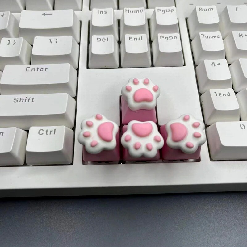 1PC/4pcs DIY Handmade Customization Cute Pink Keycaps Cartoon Anime Girl Fans OEM R4 Cross Axis Game Mechanical Keyboard Keycaps. 