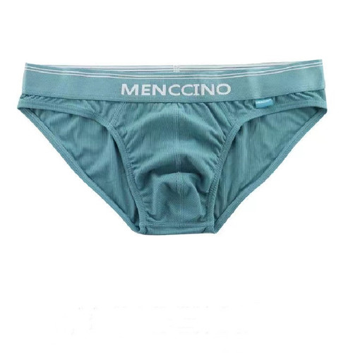Japanese new men's briefs youth low waist sexy simple fashion solid color modal three-legged trousers.