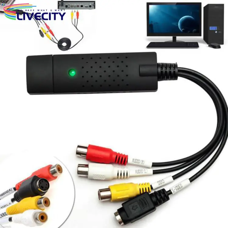 Video Capture Card Device, USB Video Capture,RCA to USB Audio