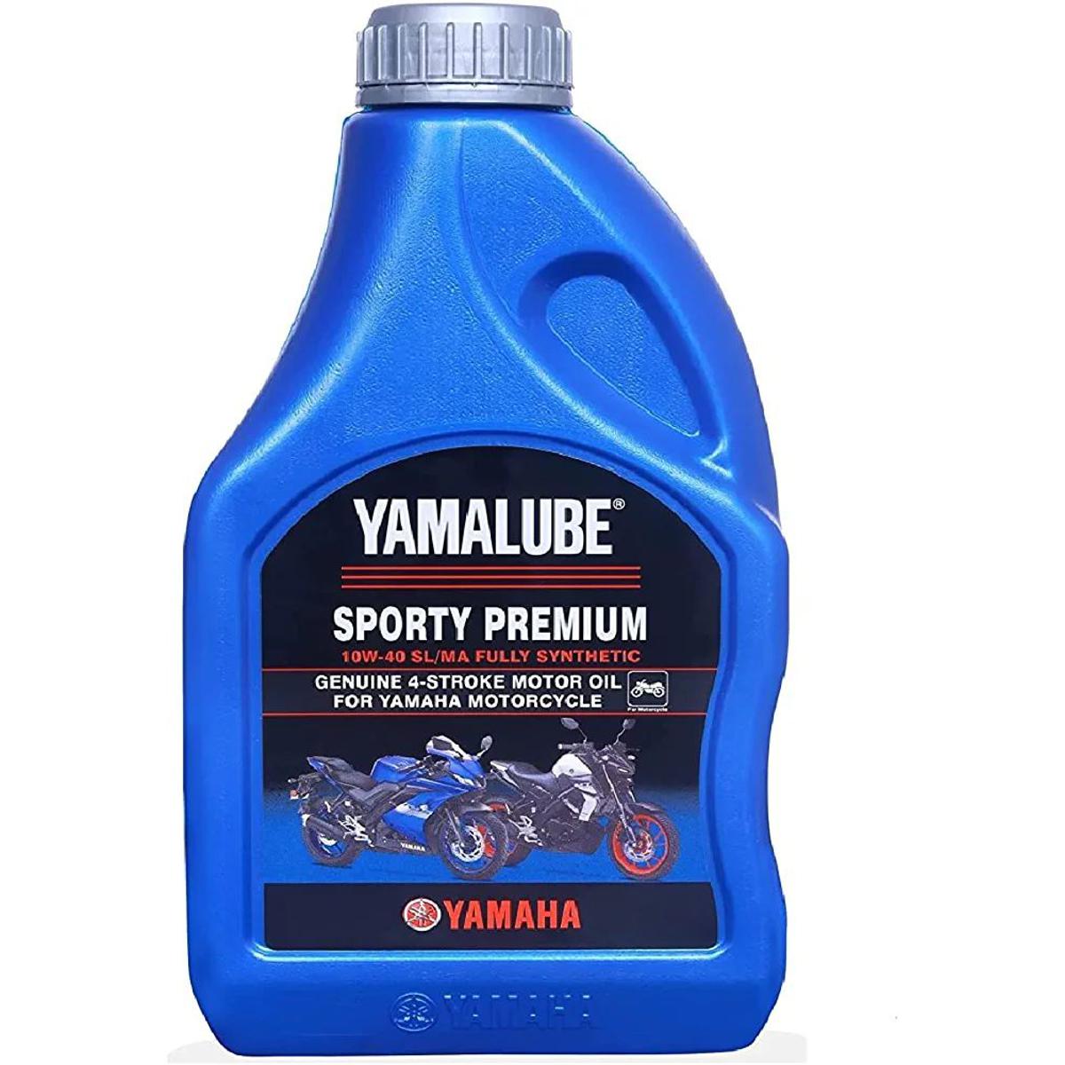 Yamaha Yamalube Sport Motorcycle Premium 10W40 4 Stroke Fully Synthetic Engine Oil for R15 and MT15, 1L