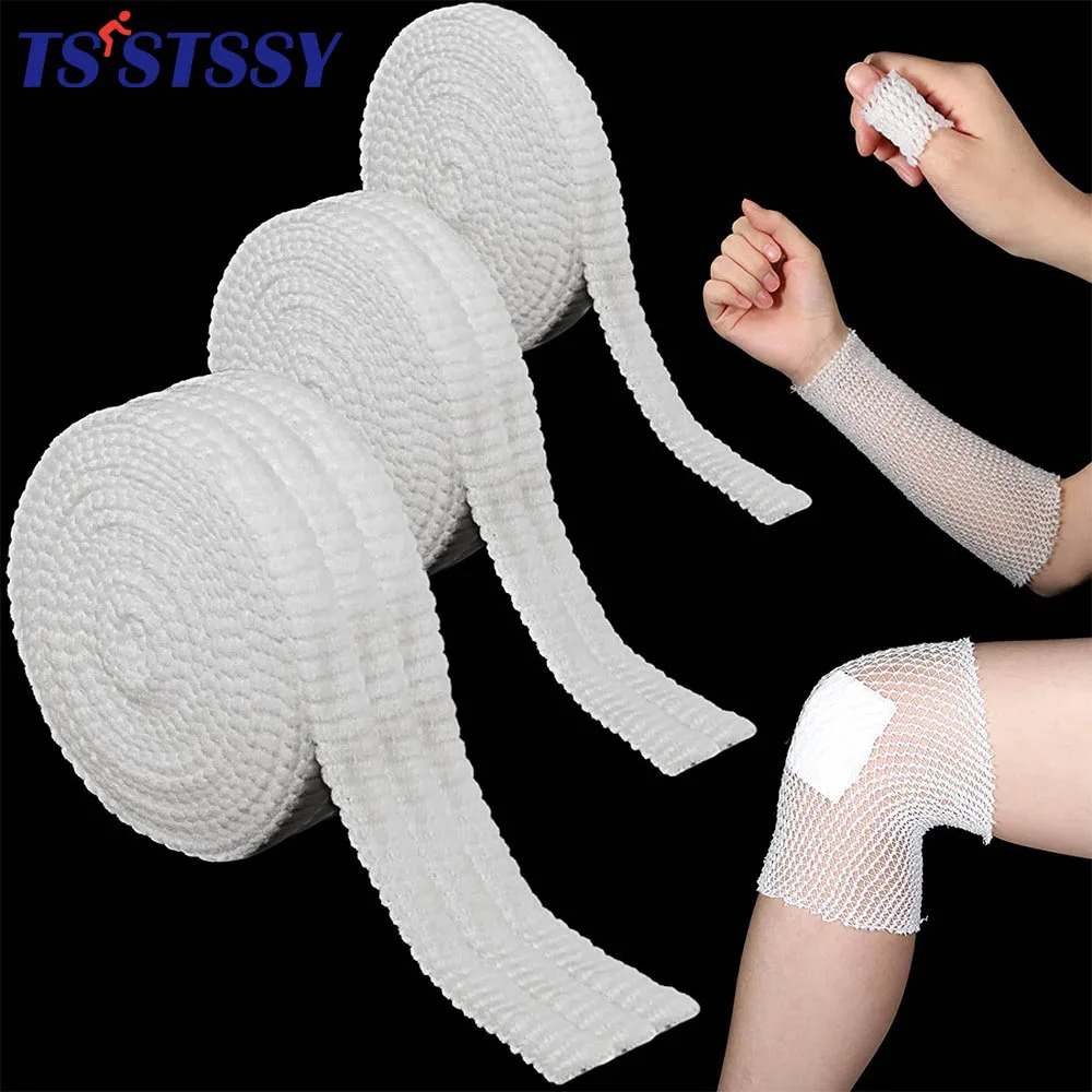 【Xiaofeng】New Net Tubular Bandage Elatic Meh Wound Dreing Tubing Gauze Breathable Bandage tretch Tube for Writ Elbow