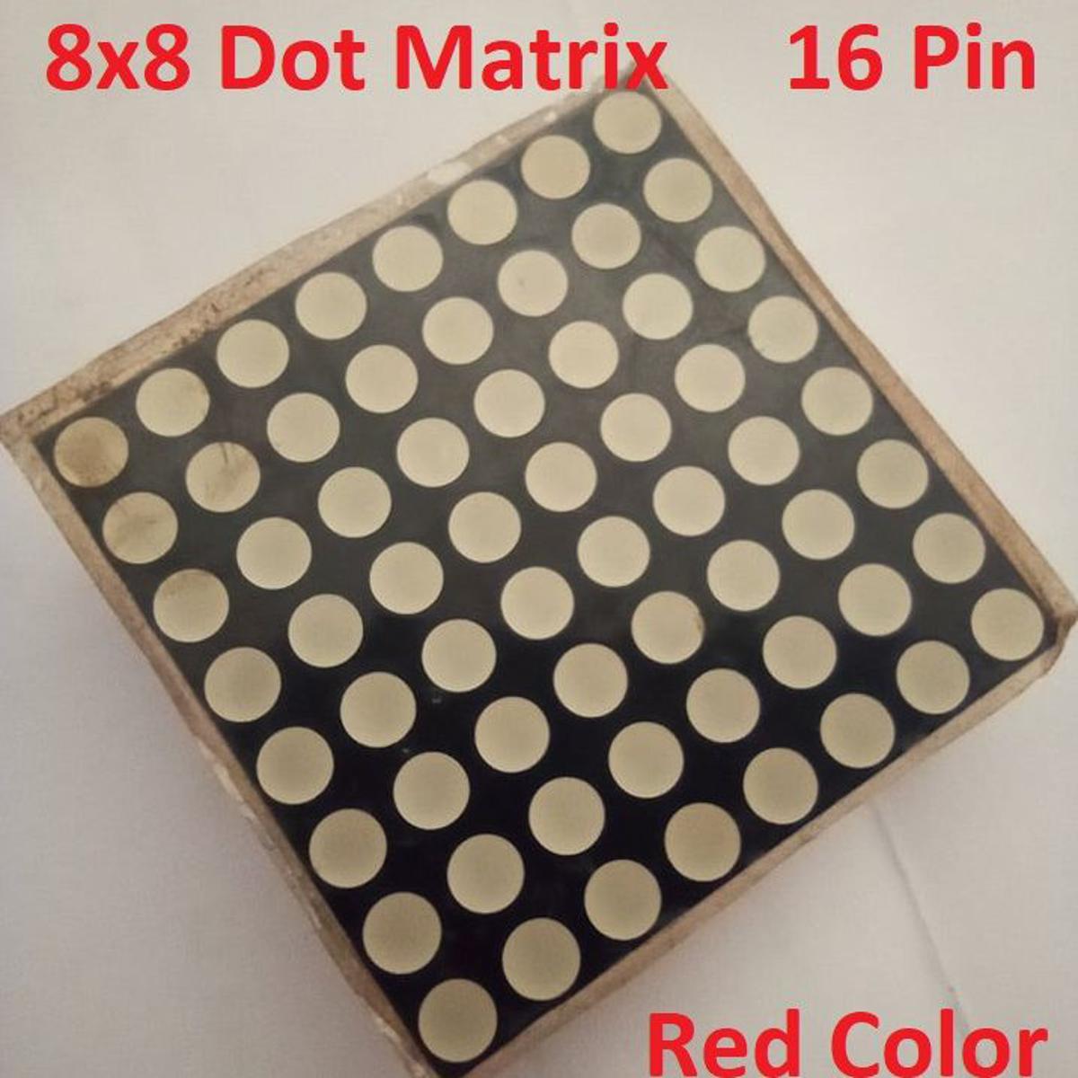 1588BS RED Color LED 38mm DOT Matrix Round Dot 8x8 3.75mm LED 16 Pin Leads Common Anode 7 Segment Display For Panel Moving Text Massage Arduino