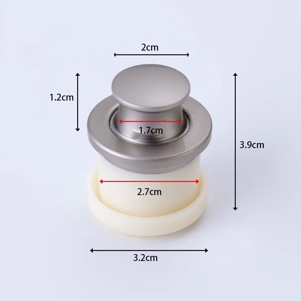Cabinet Pull Minimalist Zinc Alloy Door Handle Pop-up Invisible Wardrobe Cabinet Knobs Retractable Embedded Spring Bouncing Handle Household. 