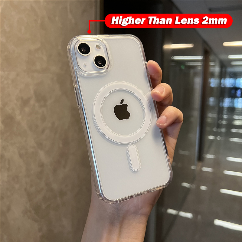 AnDyN CrashStar Magsafe Clear Shockproof Hard Phone Case For iPhone 14 13 12 11 Pro Max XS XR X 8 7 Plus. 