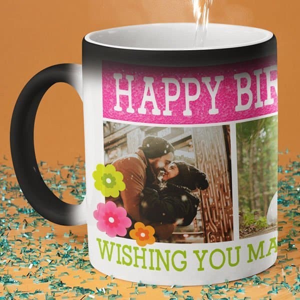 Customized Magic Mug With Photo- Logo- Or Text - Create Your Own Personalized Coffee Mug. Free Home Delivery. 
